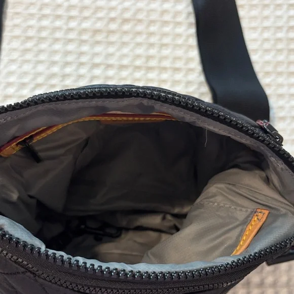 MZ Wallace Black Quilted Nylon Crossbody Bag with Wide Strap - Picture 9 of 9